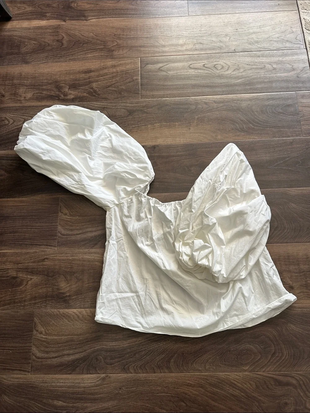 Women's White Puff Sleeve Off-Shoulder Top